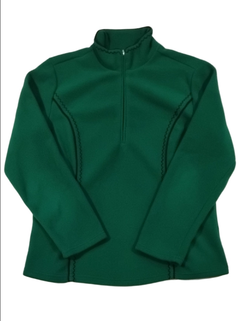 Coldwater Creek Emerald Green Half-Zip Fleece Pullover